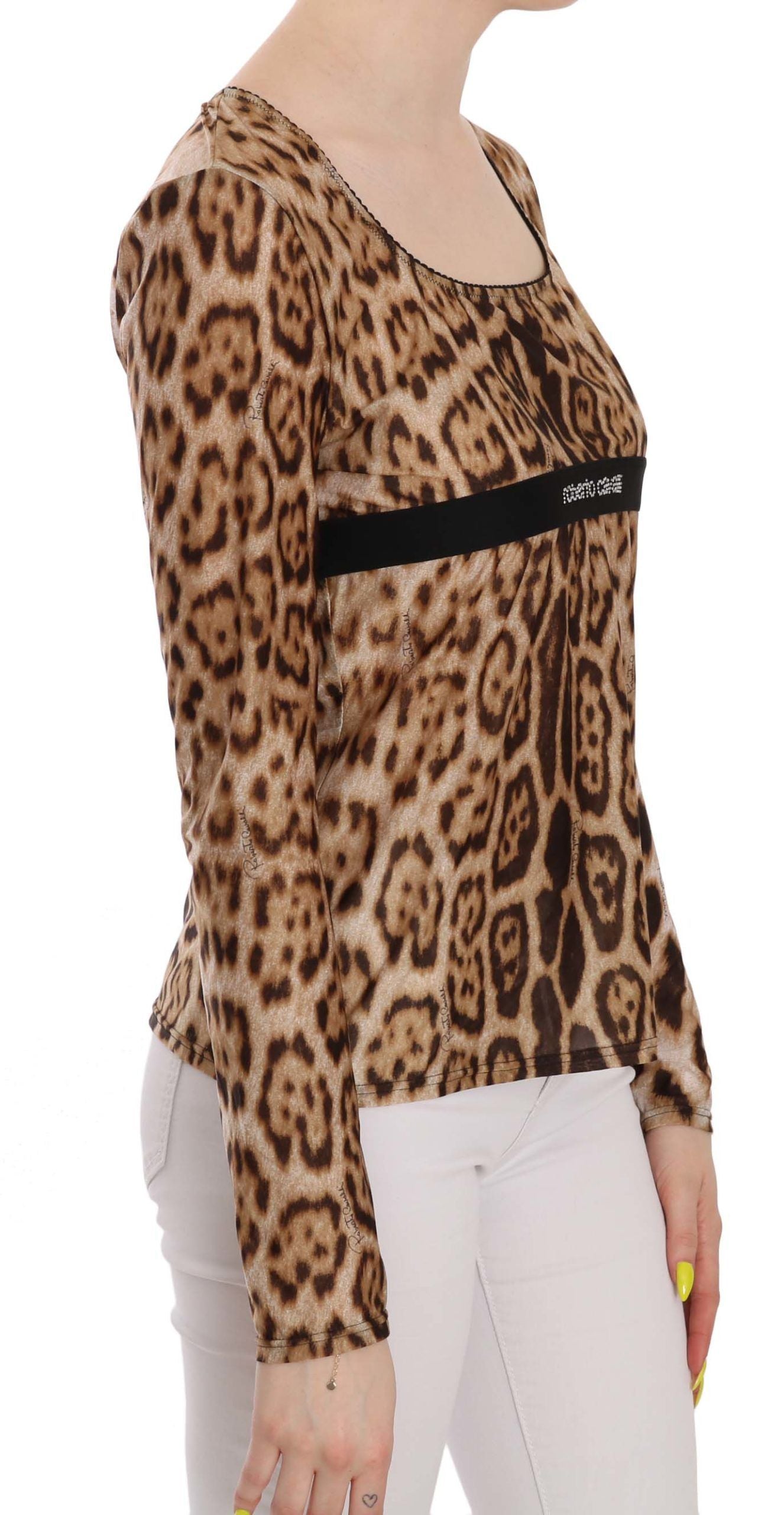 Elegant Leopard Long Sleeve Top