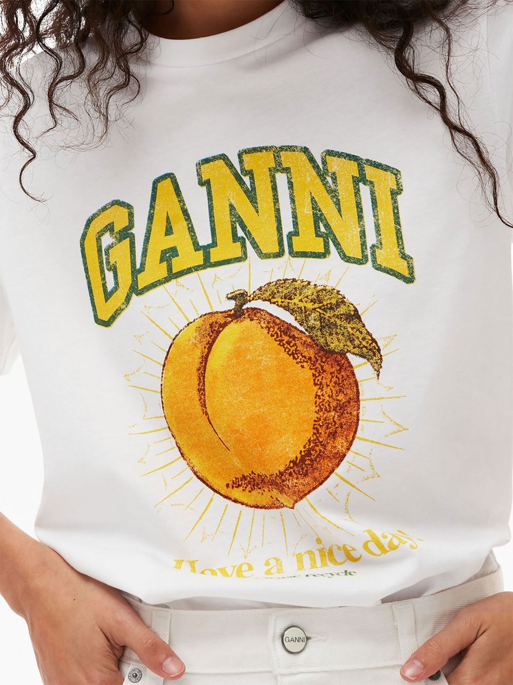 GANNI T-shirts and Polos White