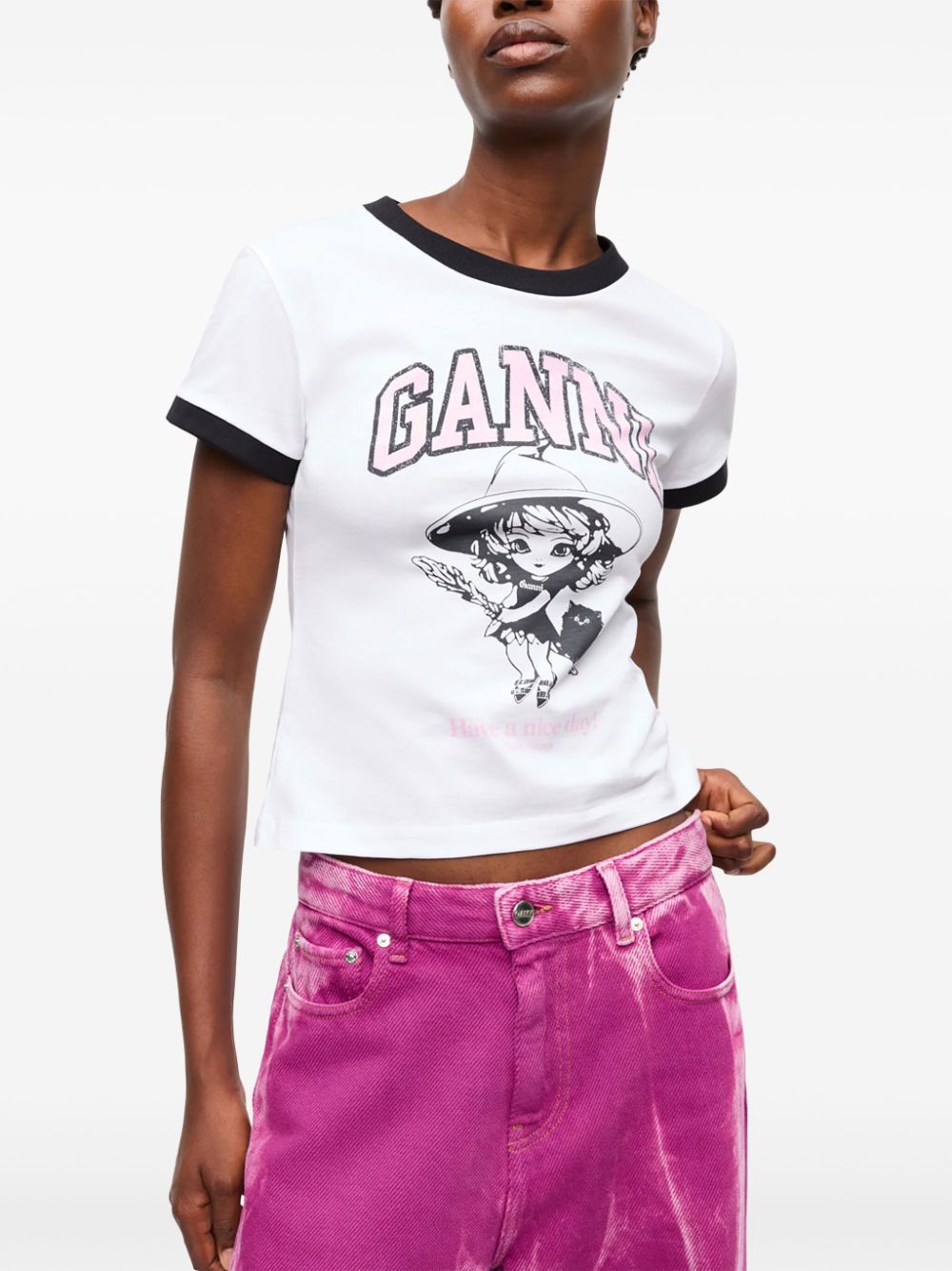 GANNI T-shirts and Polos White