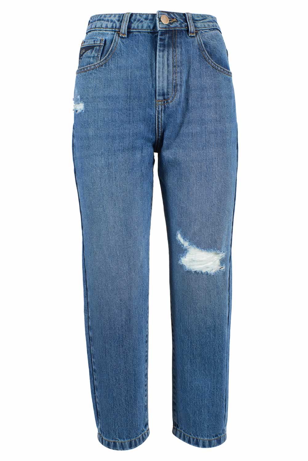 Blue Cotton Women's Jeans