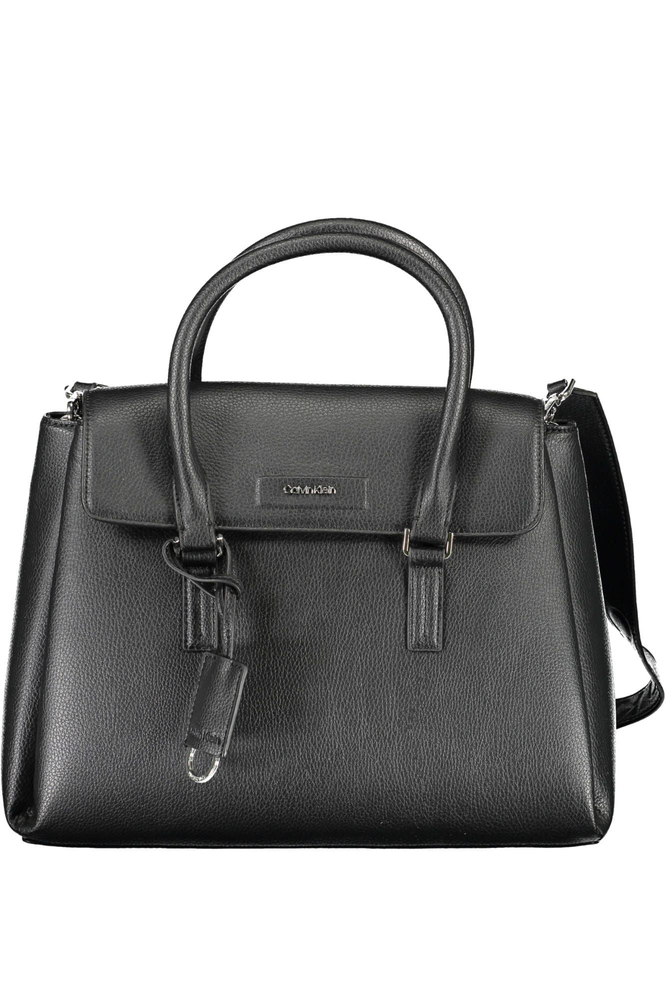 Black Polyester Women Handbag