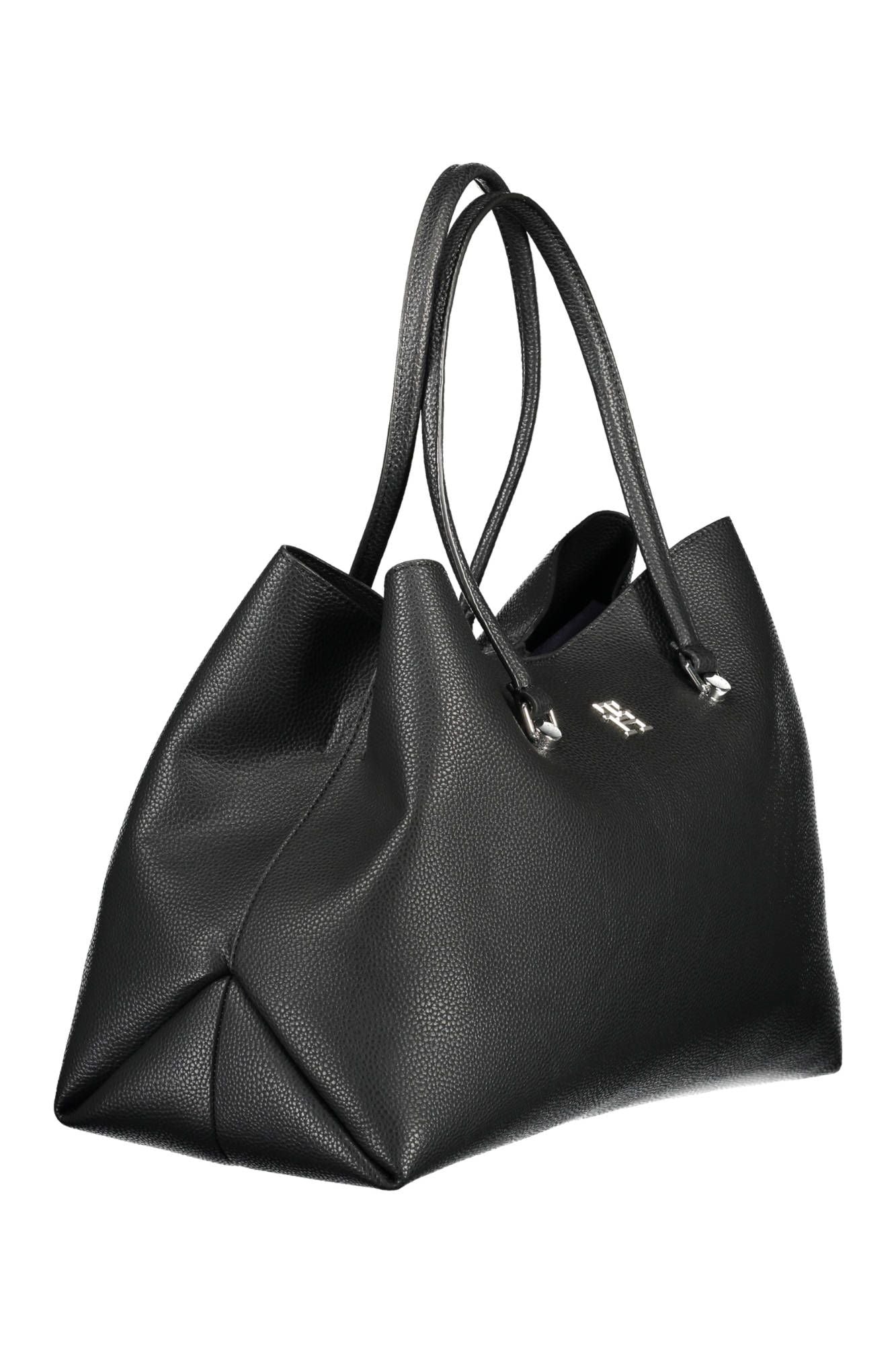 Black Polyester Women Handbag