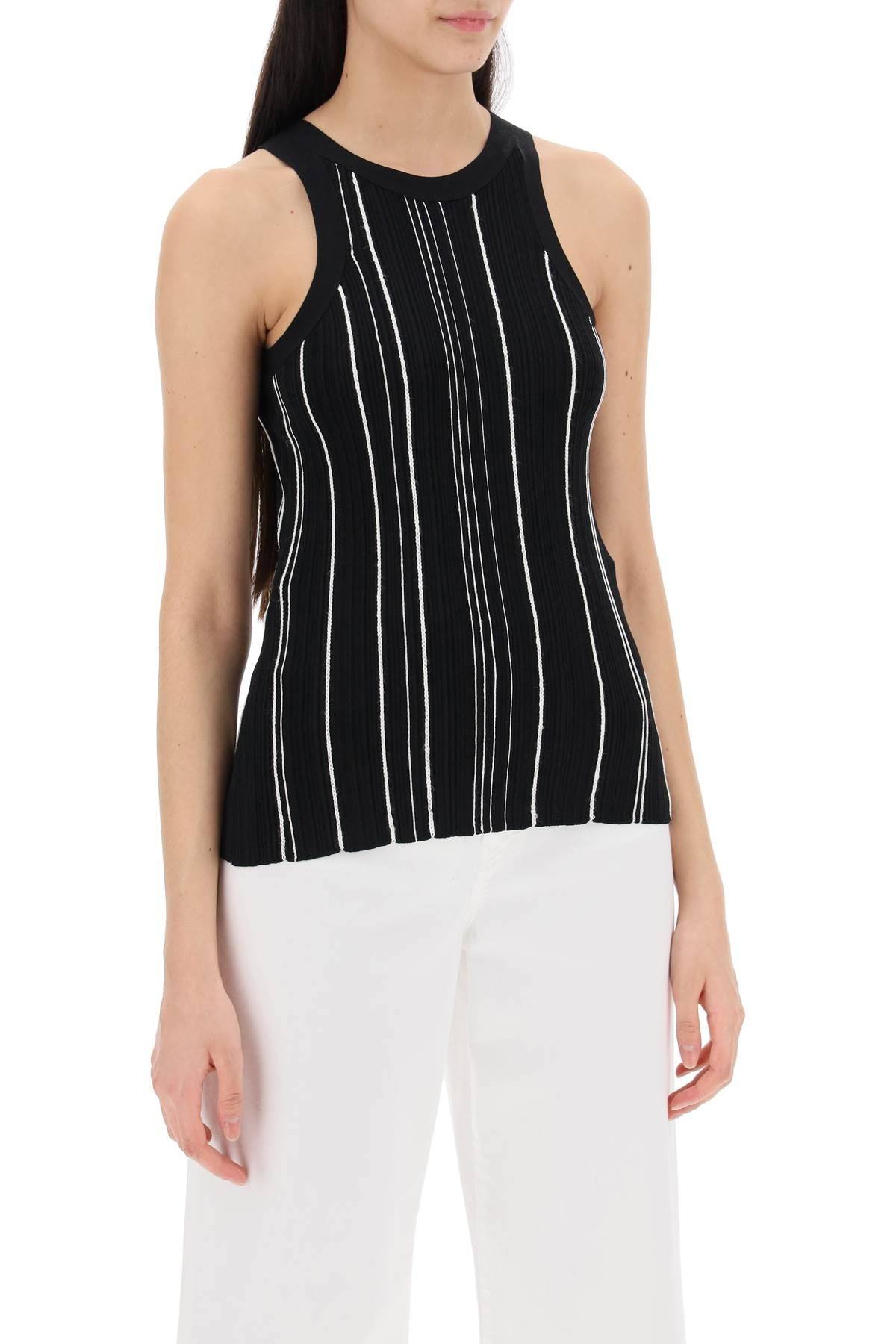 Toteme ribbed knit tank top with spaghetti