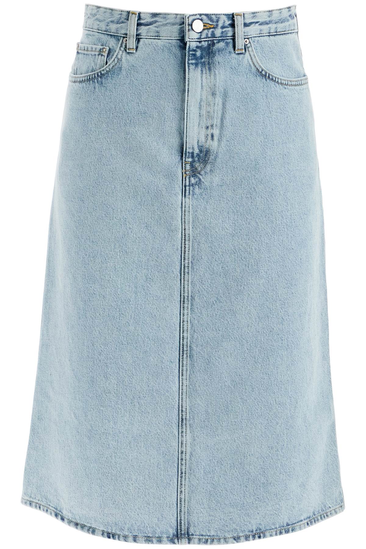 Toteme denim midi skirt in seven