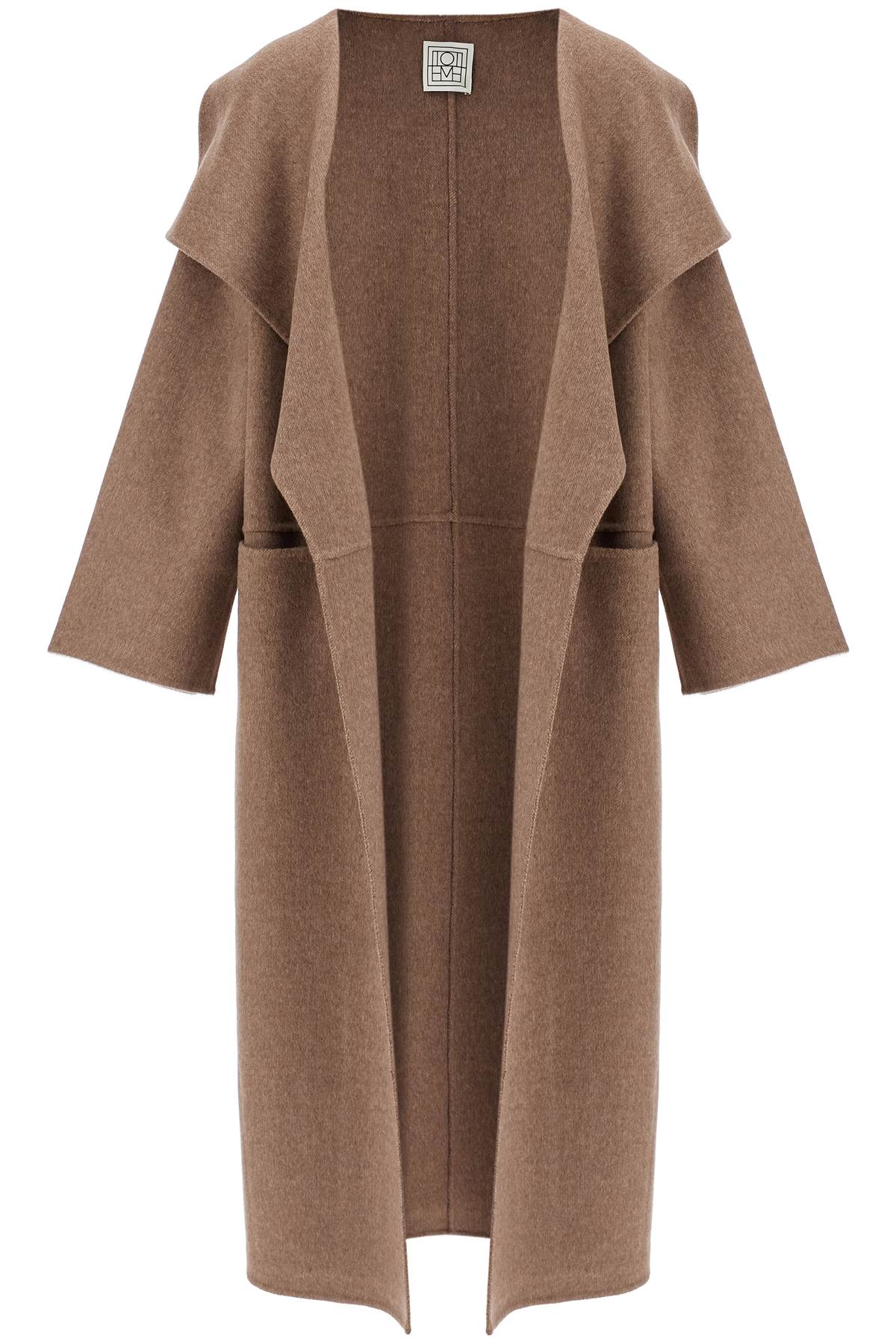 Toteme beige wool and cashmere kimono coat