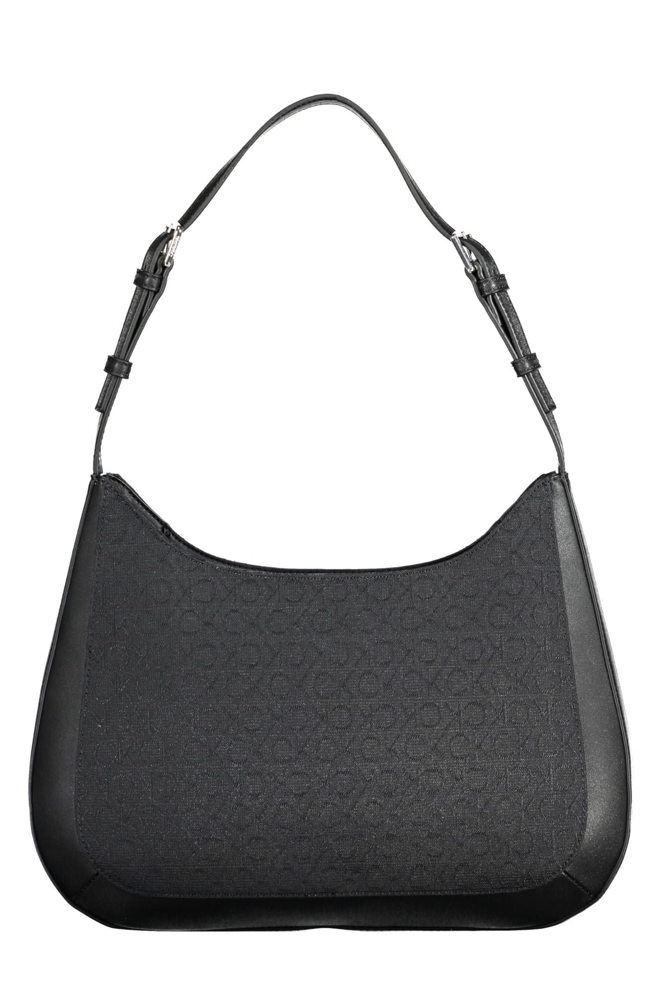 Black Polyester Women Handbag