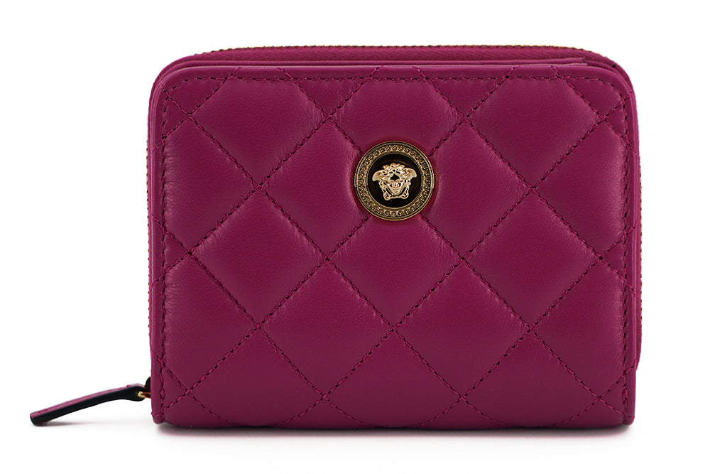 Elegant Purple Quilted Leather Wallet