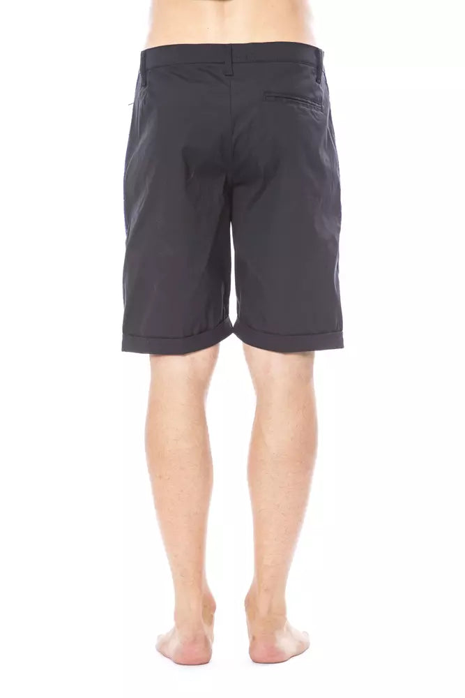 Black Cotton Men's Short