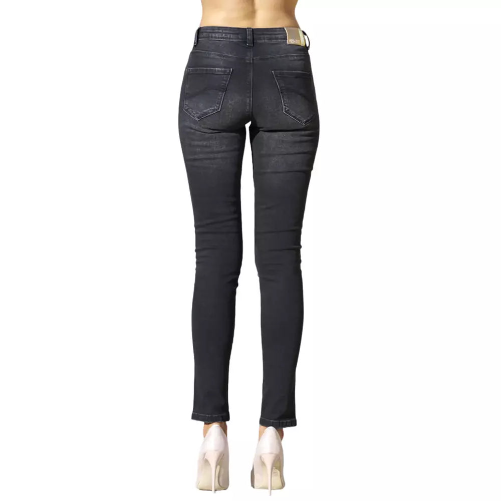 Black Cotton Women's Jeans