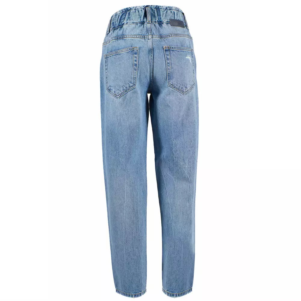 Blue Cotton Women Jeans