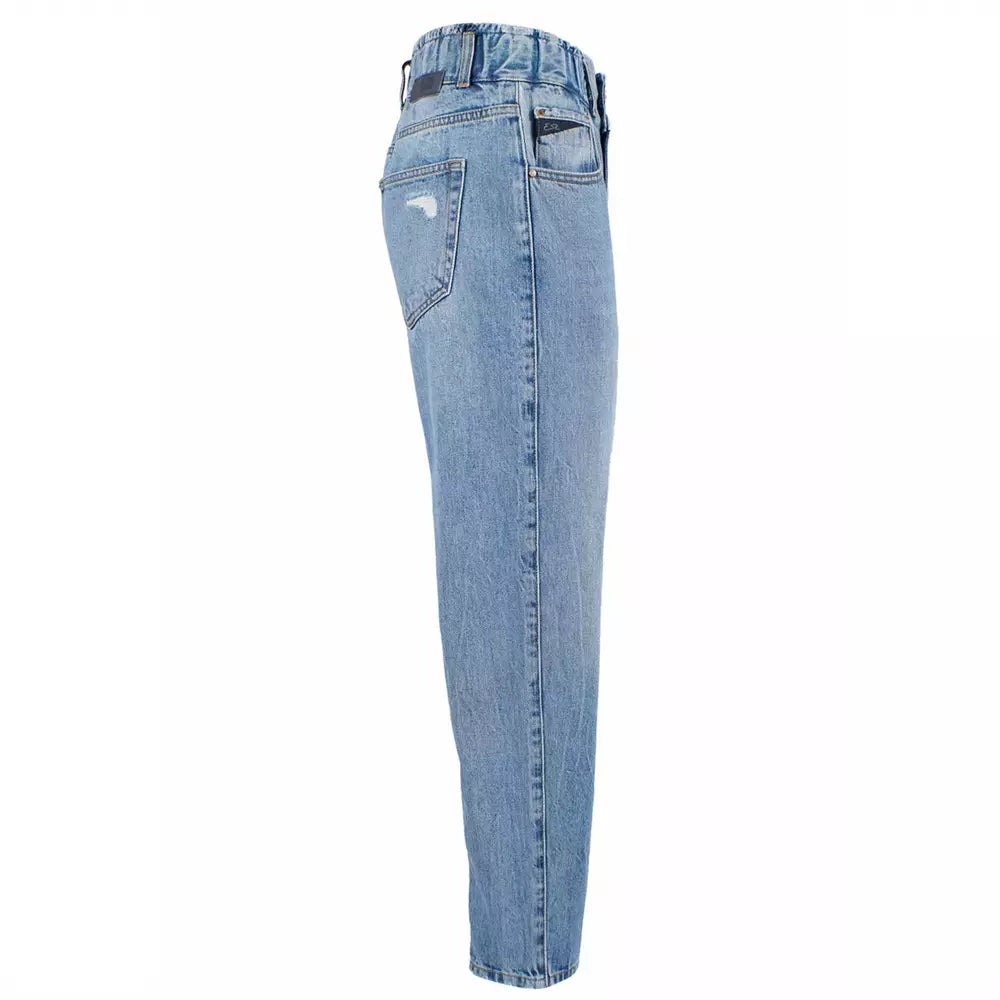 Blue Cotton Women Jeans