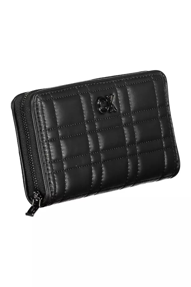 Black Polyester Women Wallet