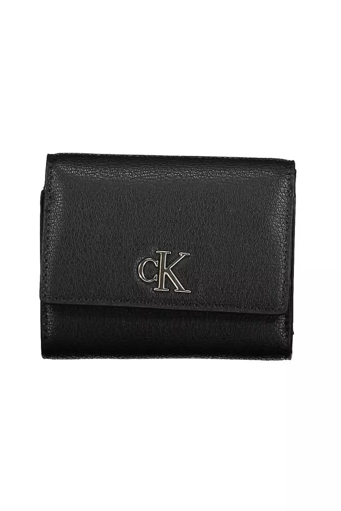 Black Polyester Women Wallet