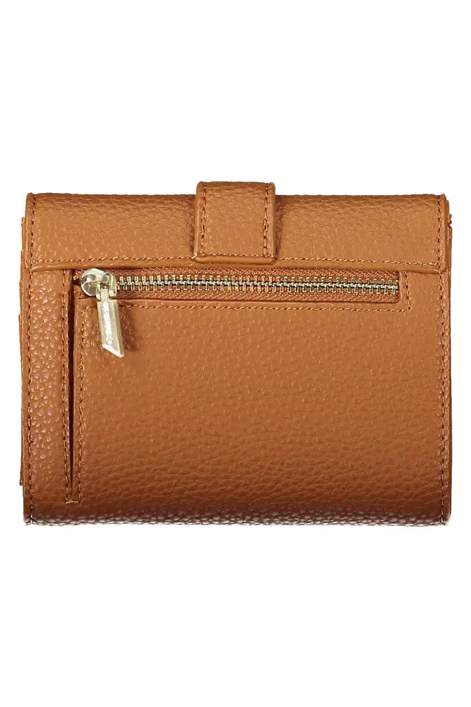 Brown Polyester Women Wallet