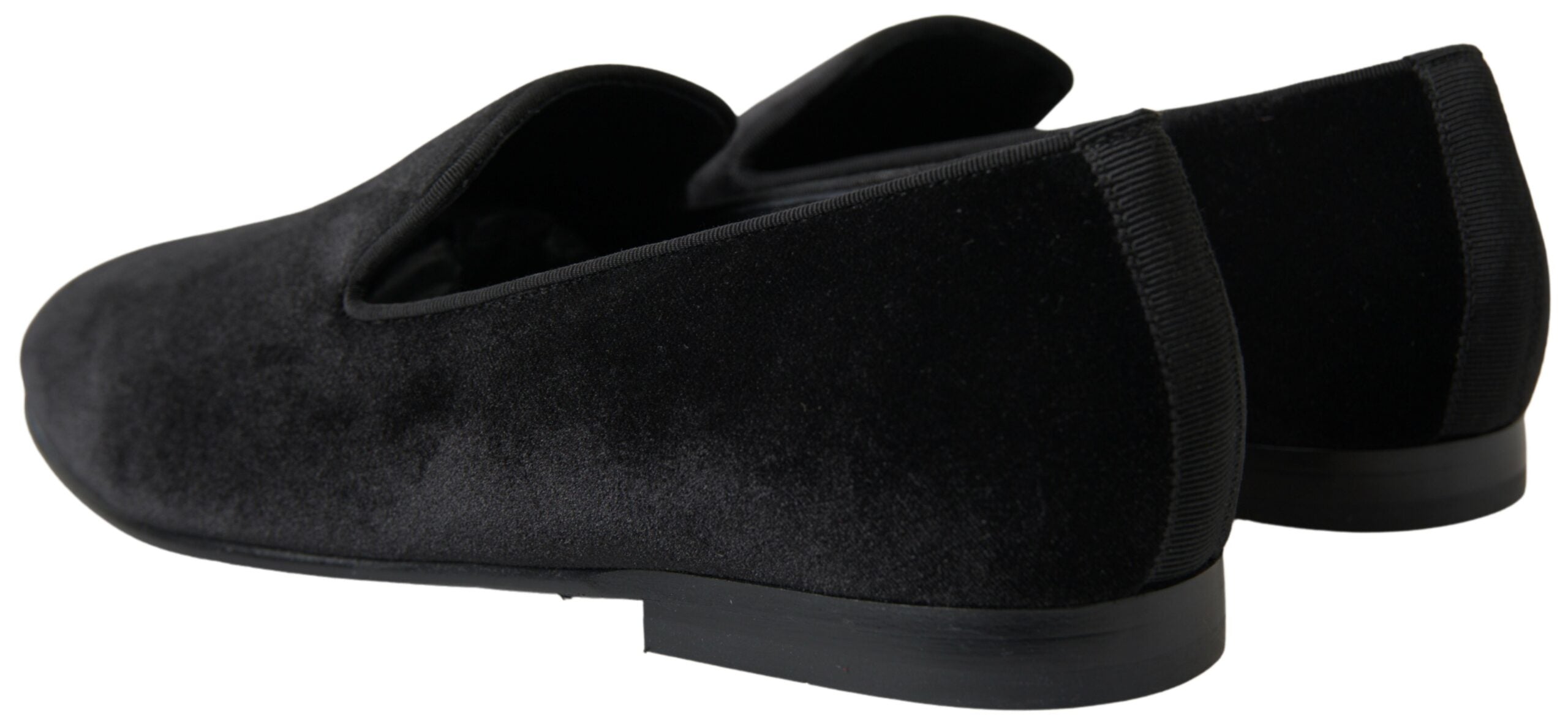 Elegant Velvet Black Loafers for Men