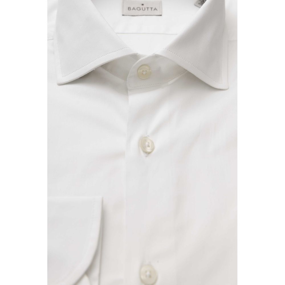 White Cotton Mens Shirt