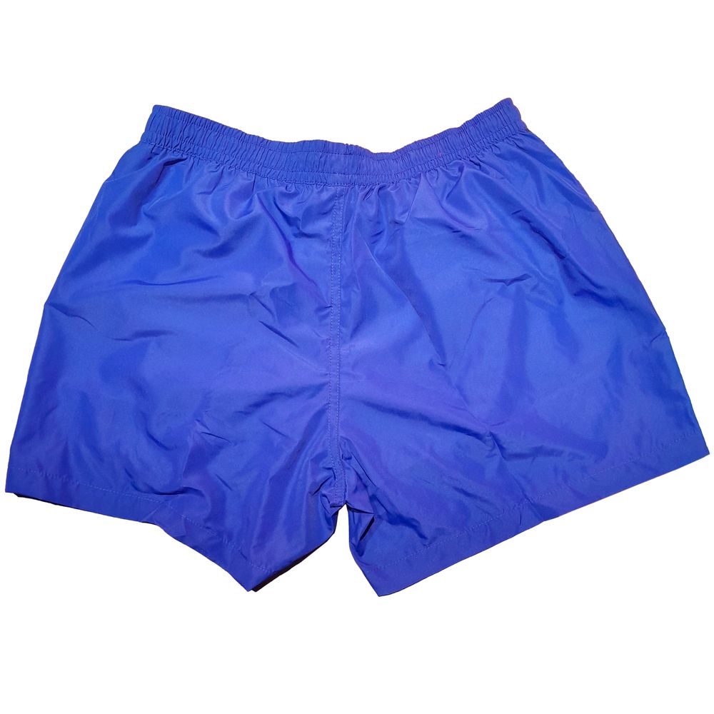 Blue Polyester Men Swimwear