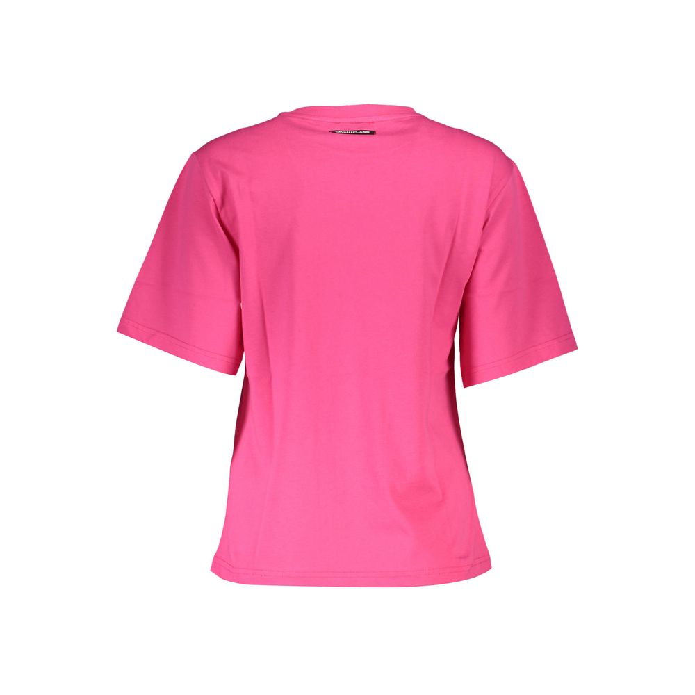 Pink Cotton Women T-Shirt