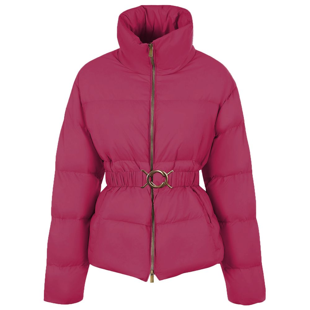 Fuchsia Nylon Jackets & Coat