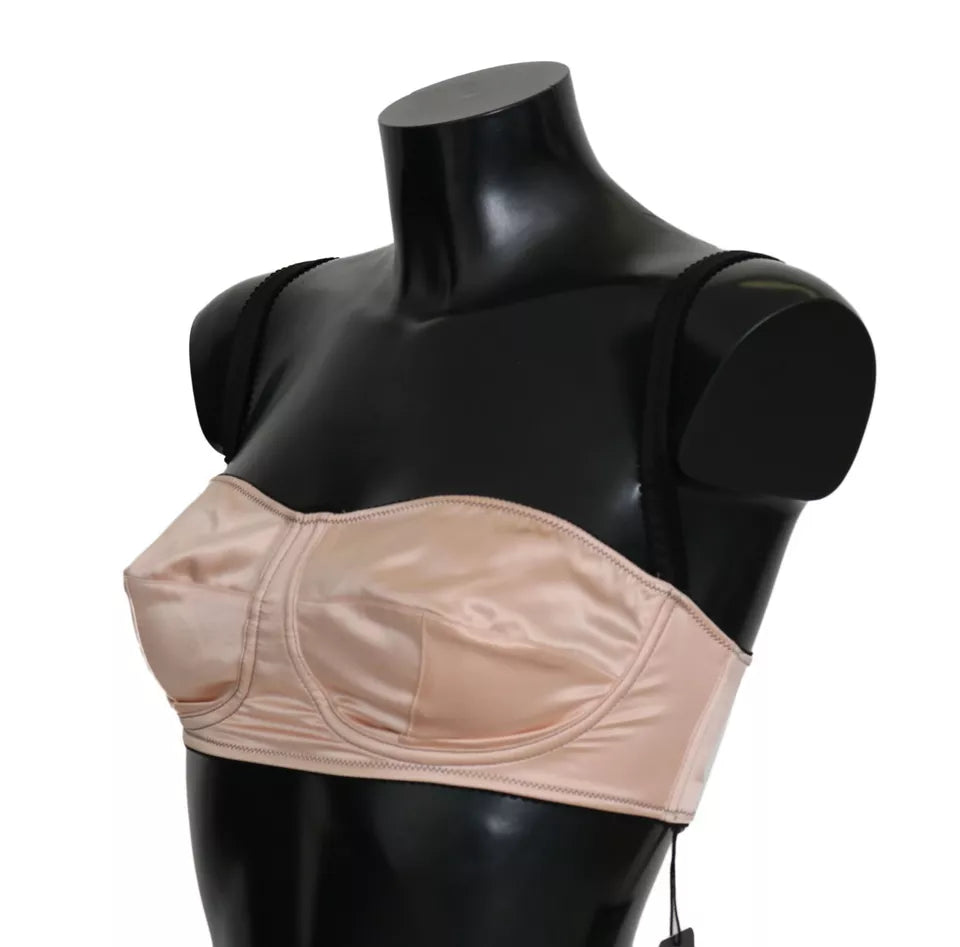 Black Straps Pink Balconcino Bra