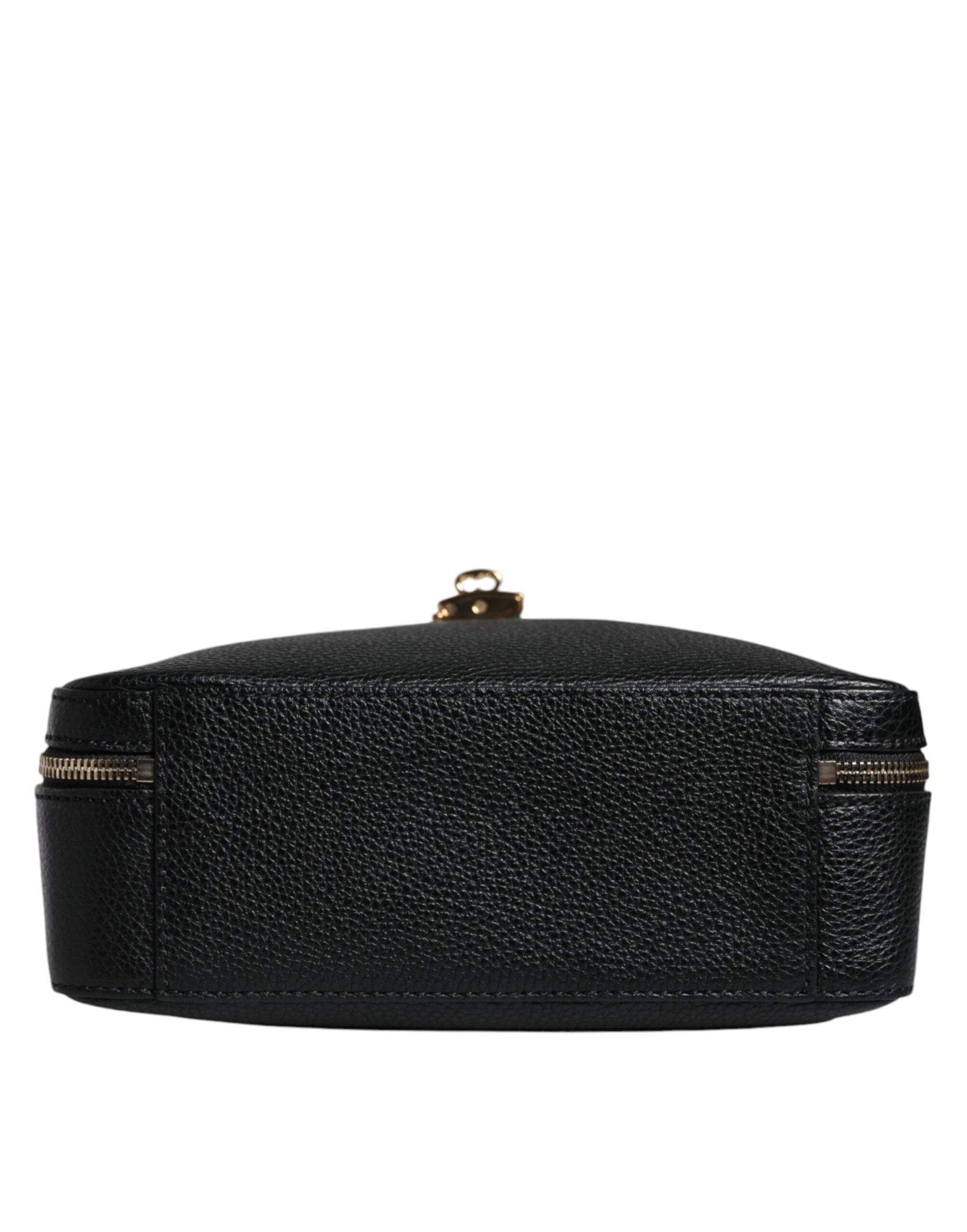 Black Calfskin Leather Welcome Handbag Bag