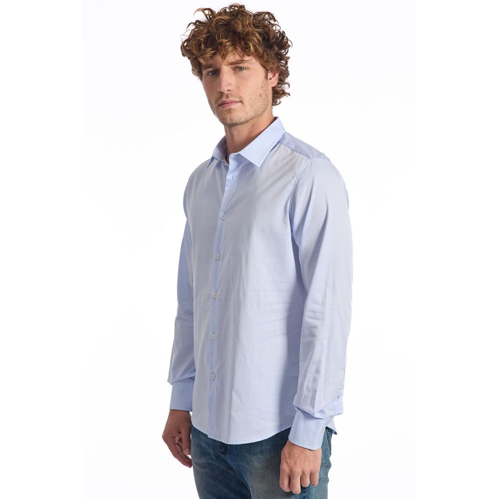 Light Blue Cotton Men Shirt