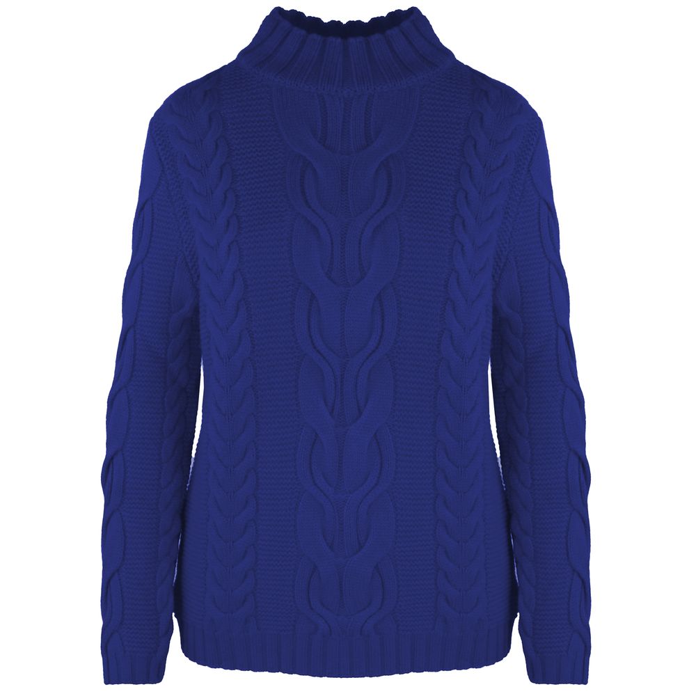 Blue Wool Women Sweater