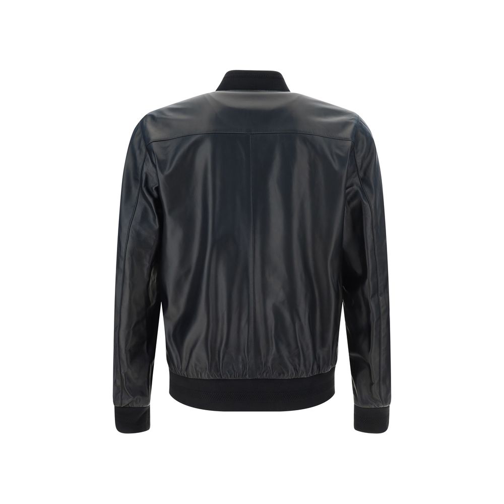 Leather Bomber Jacket