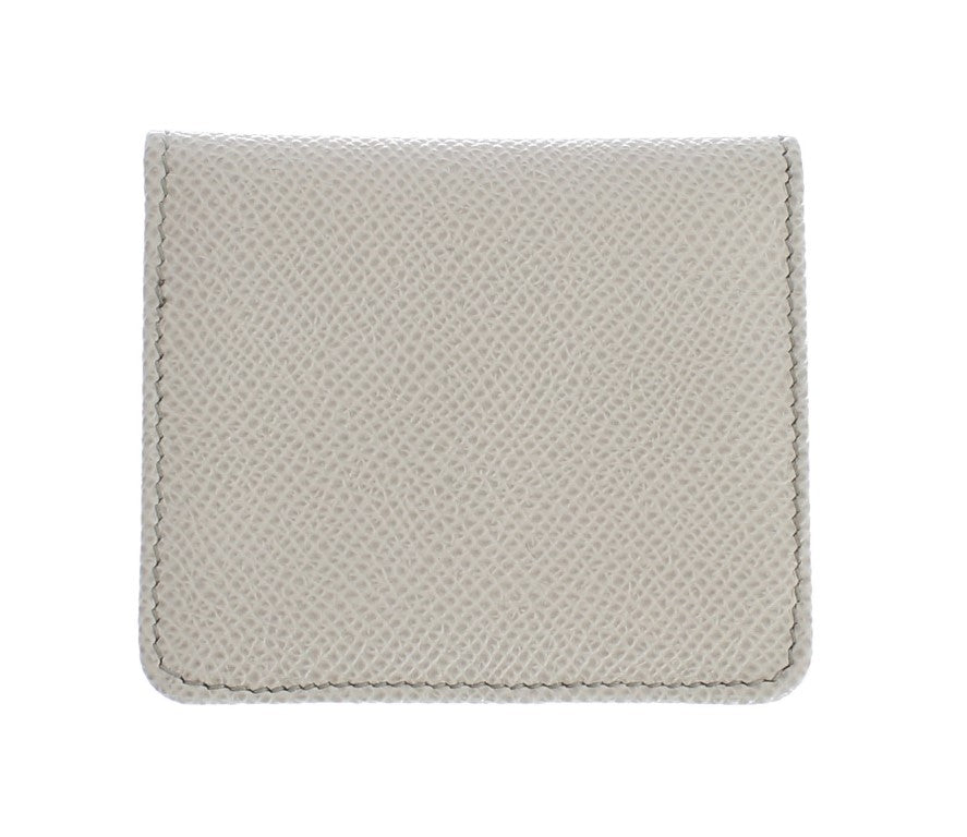 Sleek White Leather Condom Case Wallet