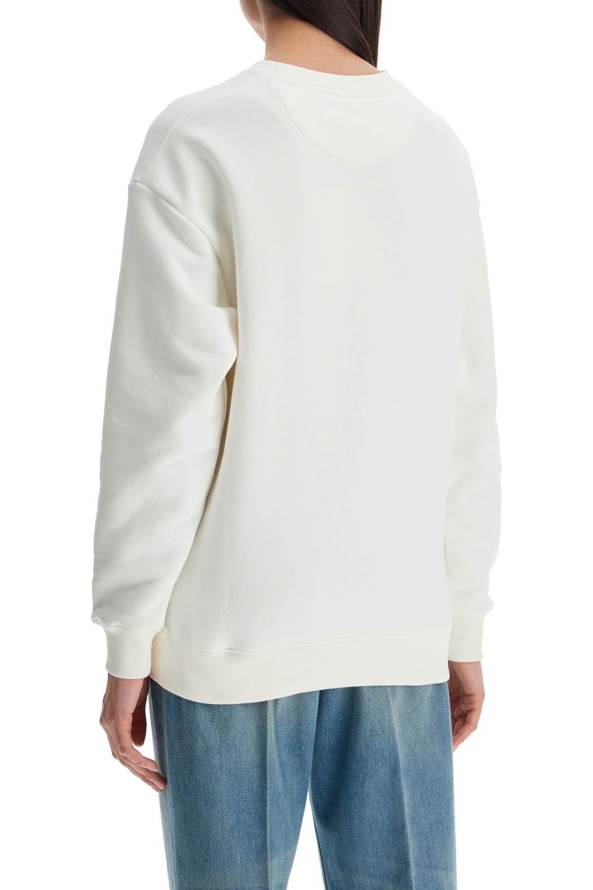 Valentino Garavani ivory cotton sweatshirt with bold stylized logo