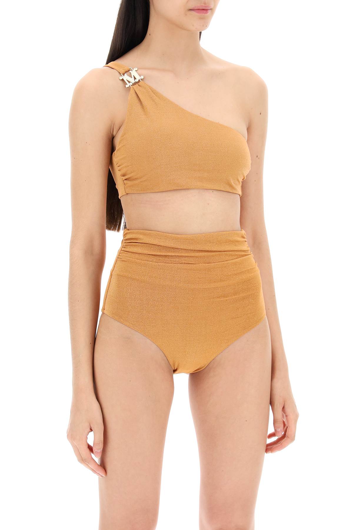 Max Mara Beachwear one-shoulder bikini top in jersey and