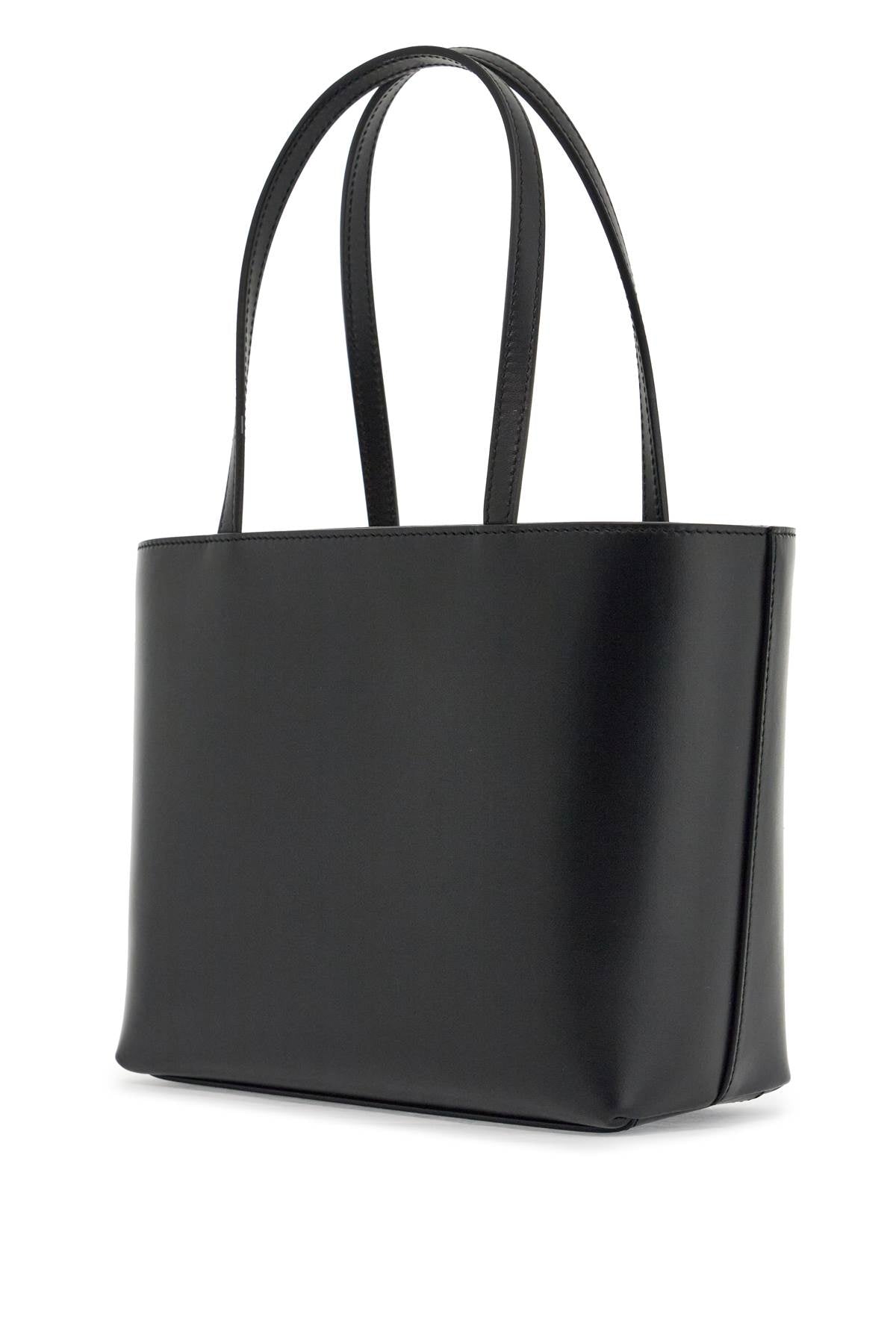 Dolce & Gabbana black smooth calfskin rectangular shopping bag