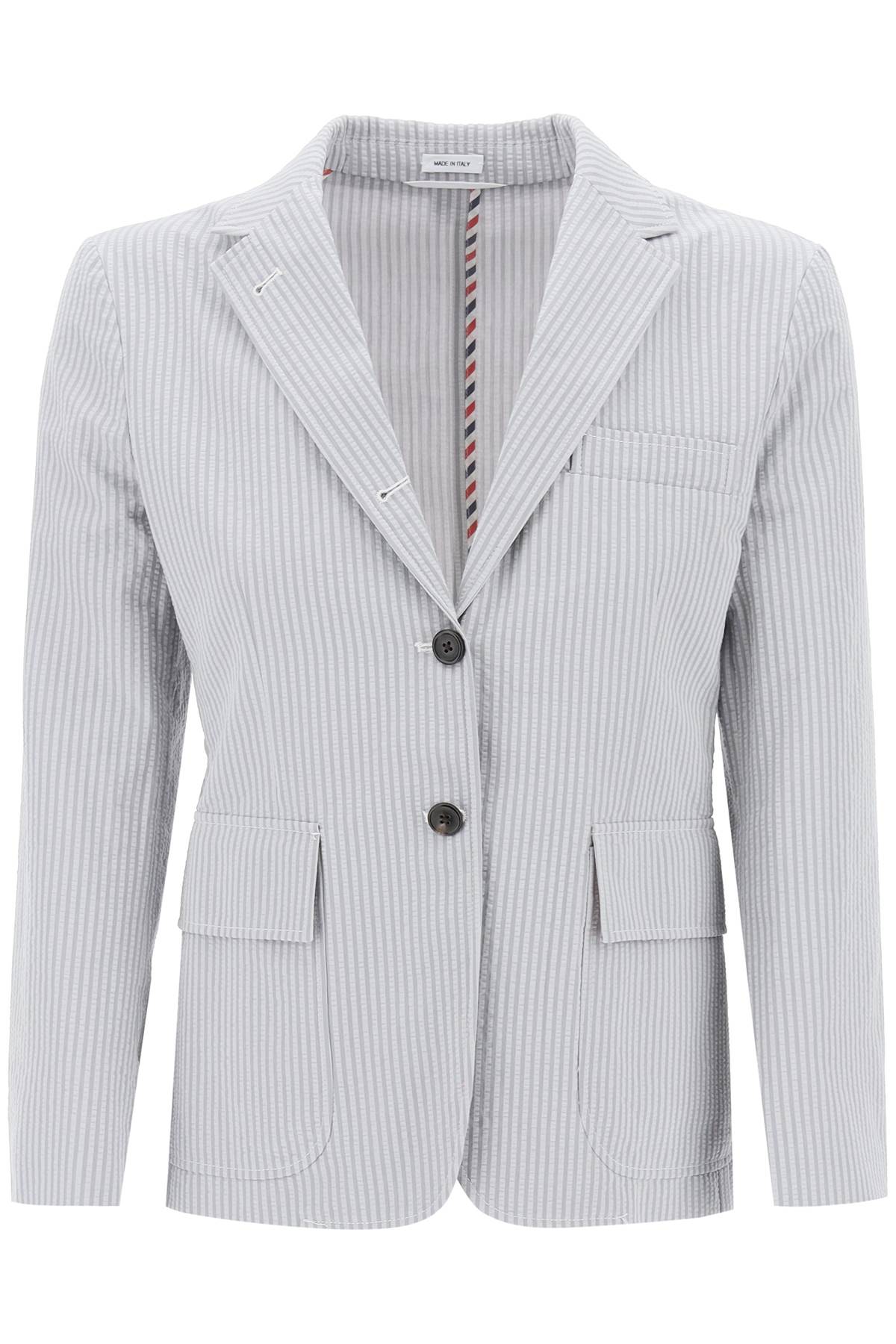 Thom Browne seersucker single-breasted jacket