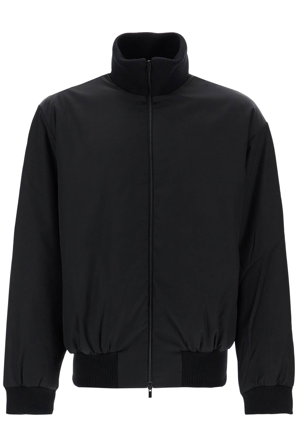 Fear Of God black nylon bomber with high collar