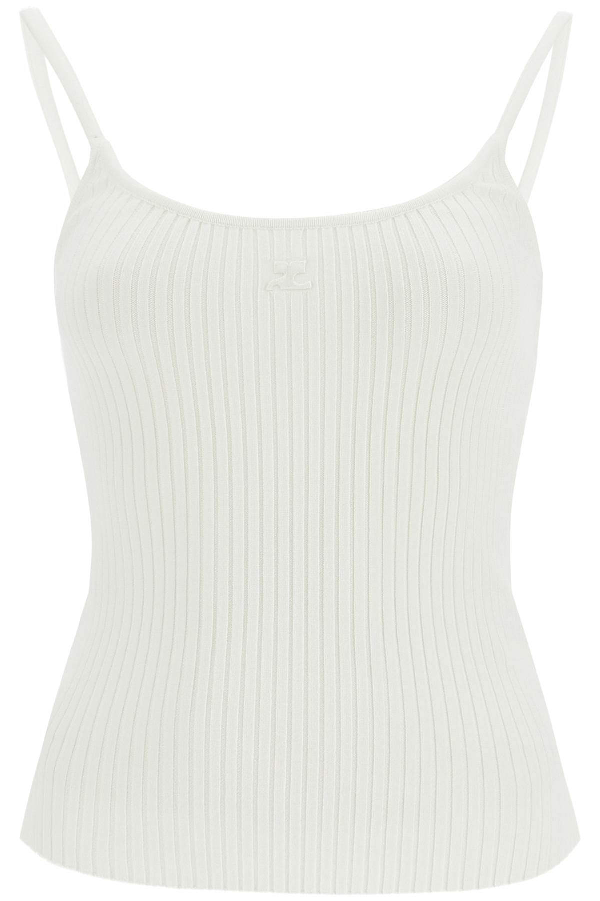 Courreges rib knit tank top