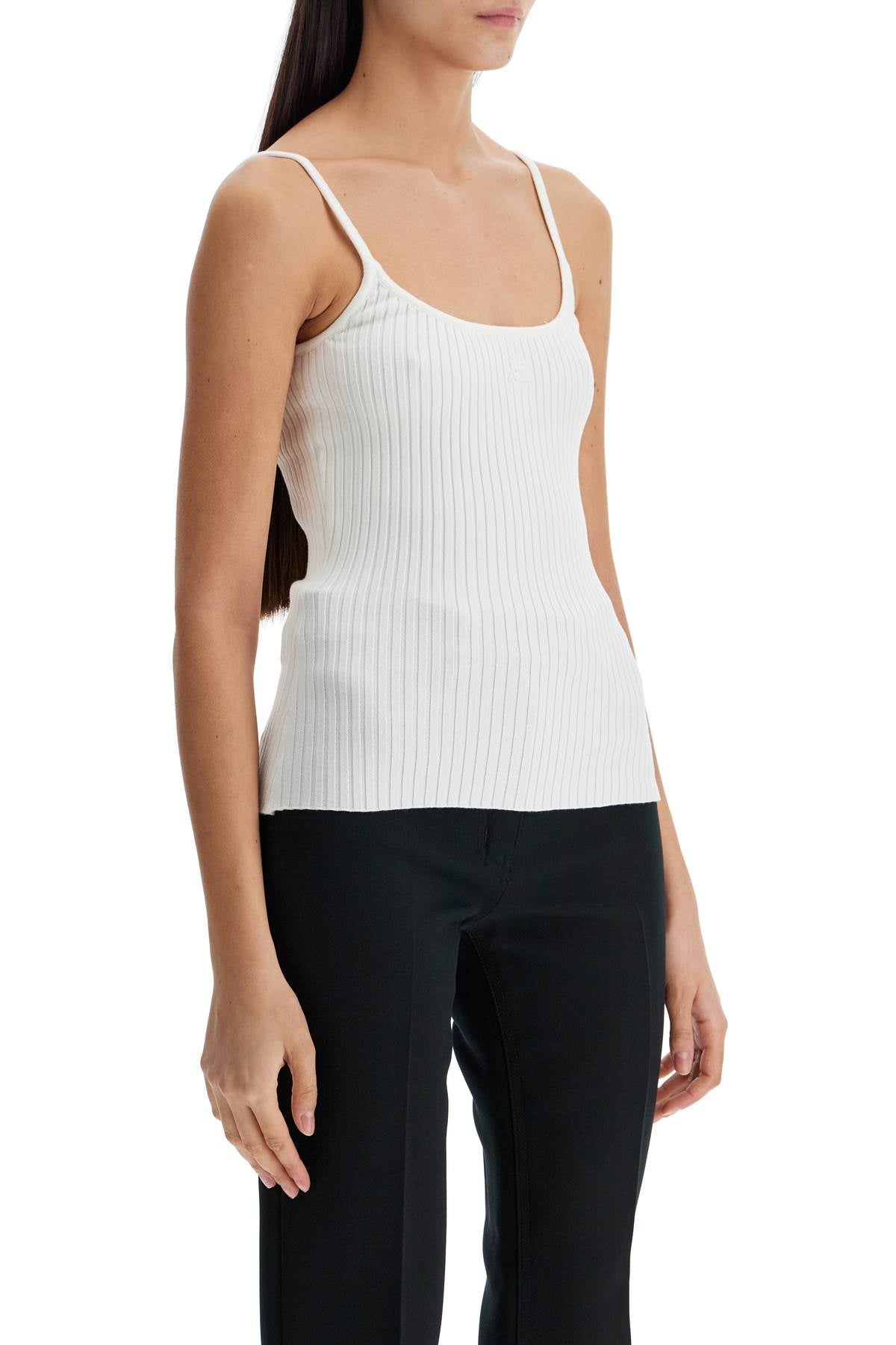 Courreges rib knit tank top