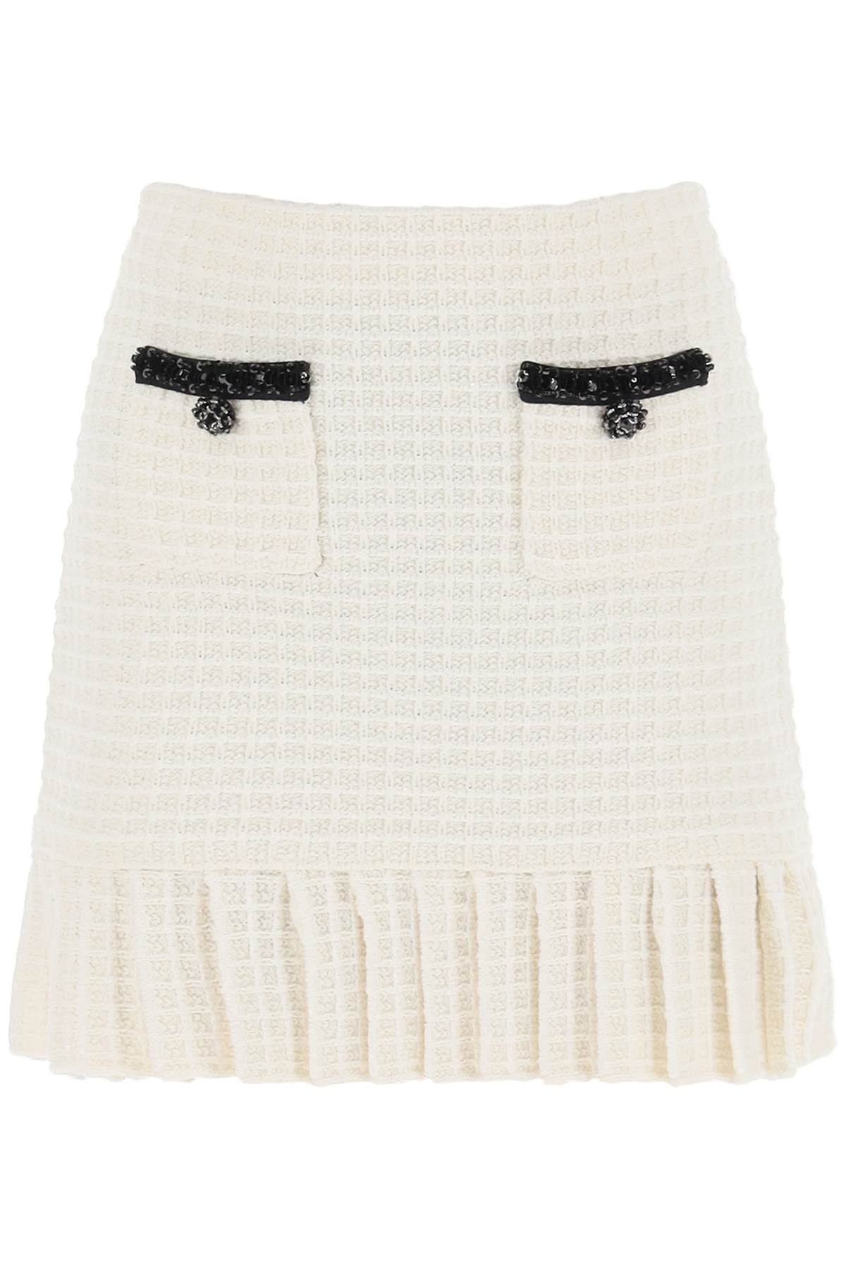 Self-Portrait Self Portrait knitted mini skirt with sequins