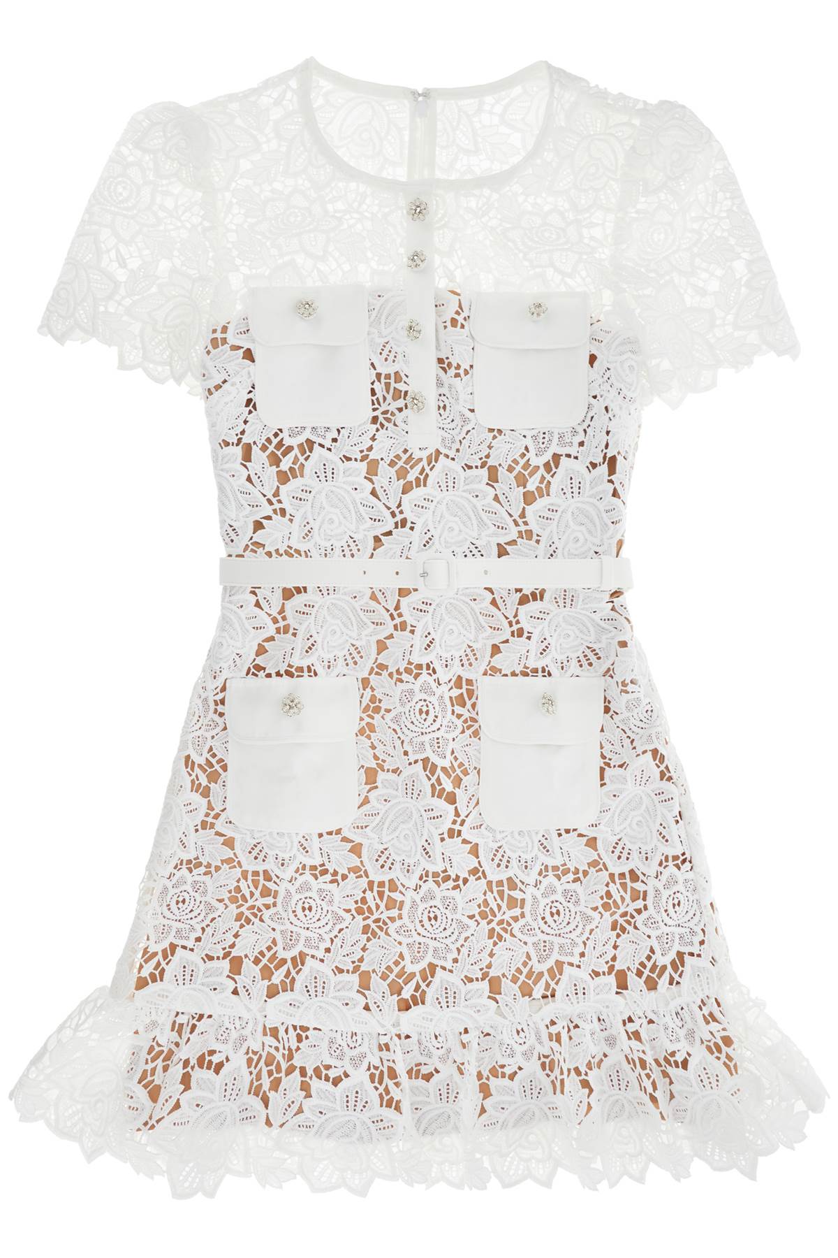 Self-Portrait Self Portrait lace mini dress with belt