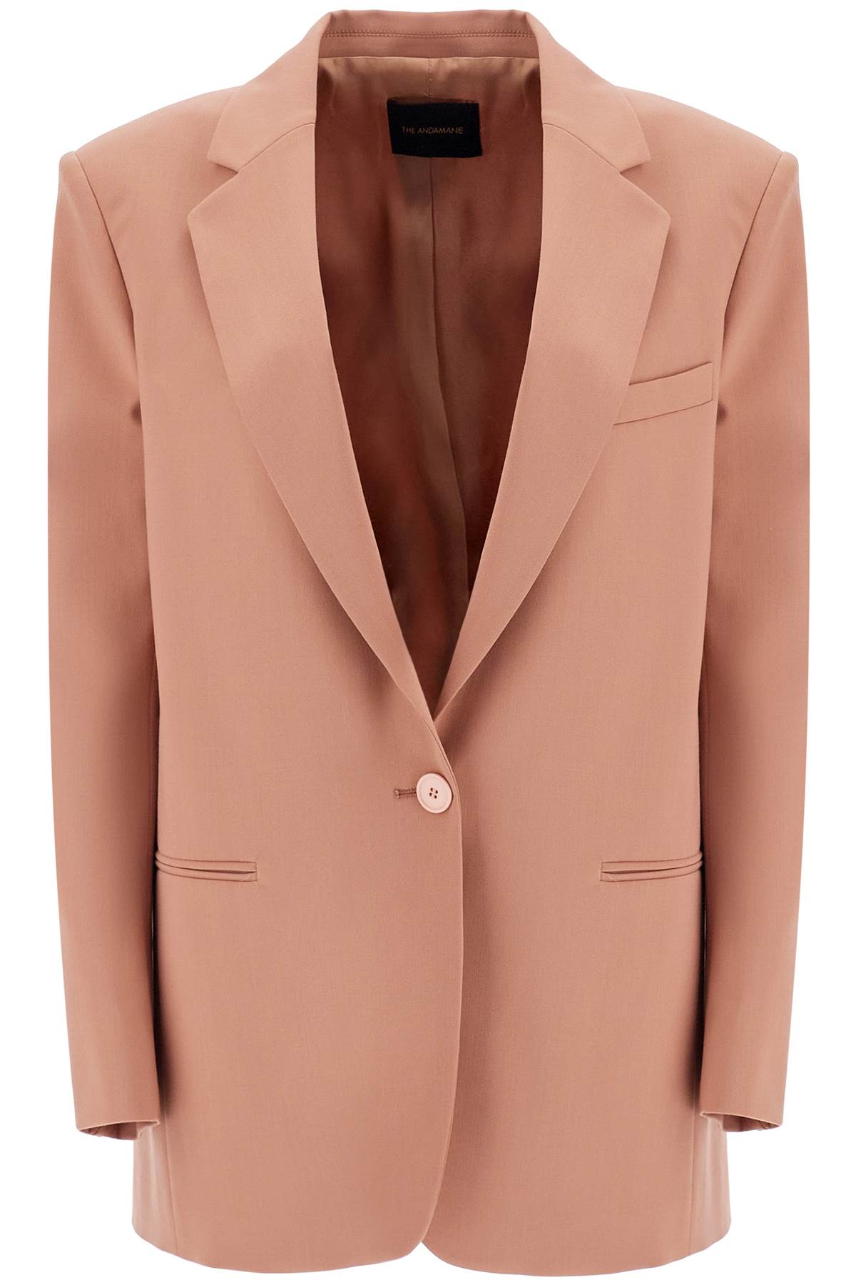 THE ANDAMANE elegant dark pink synthetic blazer