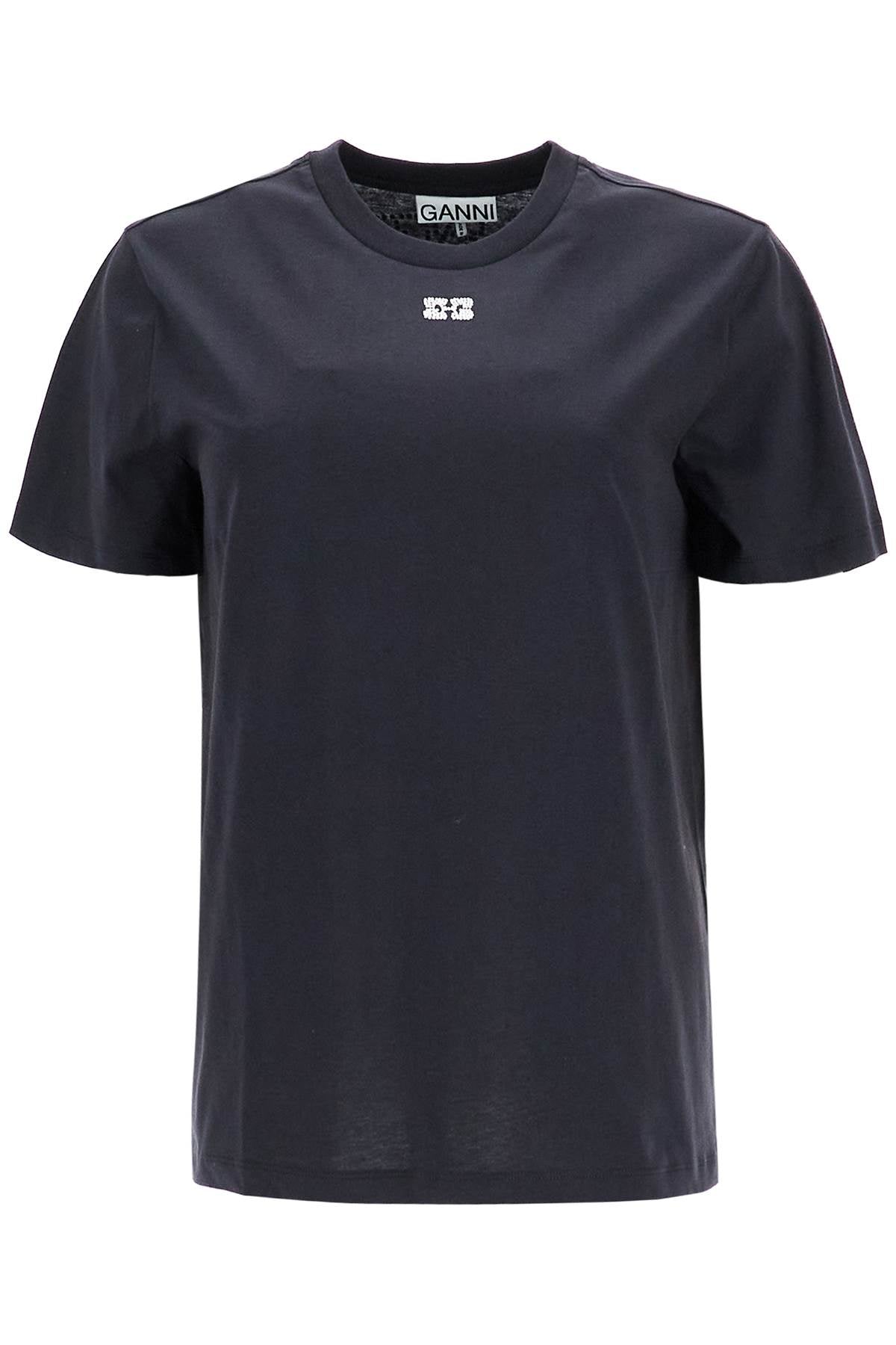 Ganni 'round-neck t-shirt with rhin