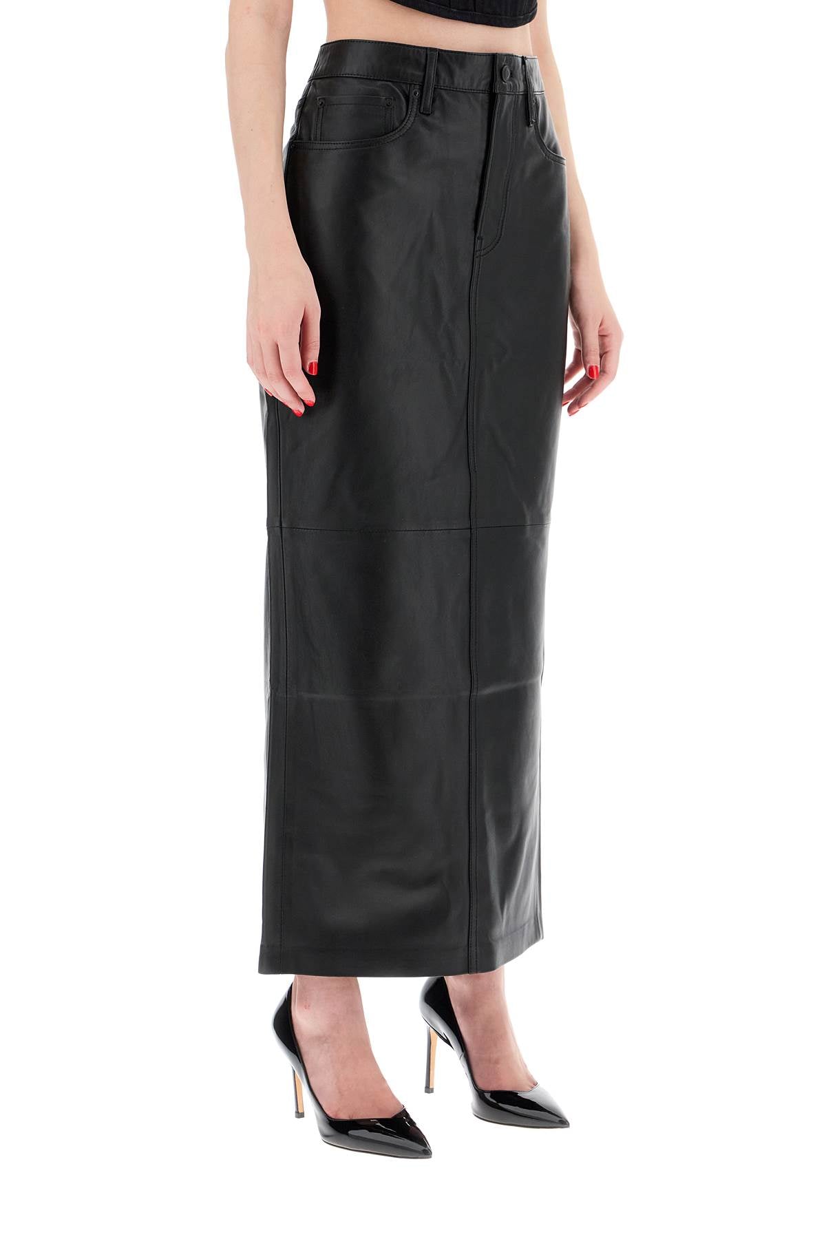 Wardrobe.Nyc leather column skirt for women